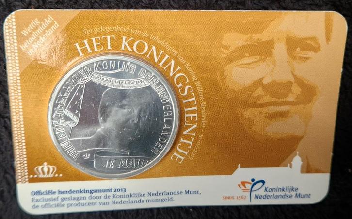 HET KONINGSTIENTJE 2013 nieuw in coincard, Postzegels en Munten, Munten | Nederland, Vóór koninkrijk, Ophalen of Verzenden