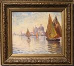 Zicht op Venetië in olieverf, Ophalen of Verzenden