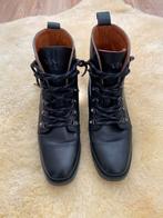Via Vai zwart lederen veterboots laarzen maat 41, Zwart, Lage of Enkellaarzen, Zo goed als nieuw, Ophalen