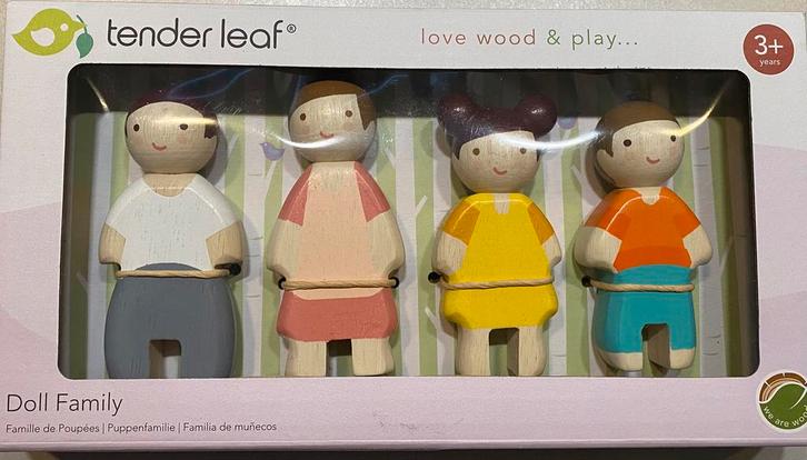 Tender leaf poppenhuispoppen, houten speelgoed, nieuw, Kinderen en Baby's, Speelgoed | Houten speelgoed, Nieuw, Ophalen of Verzenden