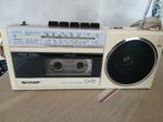 Sharp QT15 Retro Cassetterecorder met Draagband, Ophalen of Verzenden, Gebruikt, Radio