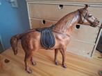 Fraai leren paard (lengte 34cm, breedte 11cm en hoogte 30cm., Verzenden, Nieuw, Paard, Beeldje of Figuurtje
