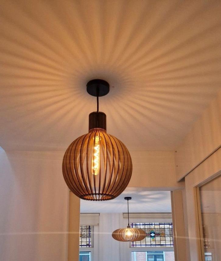 hanglamp, Huis en Inrichting, Lampen | Hanglampen, Nieuw, Minder dan 50 cm, Hout, Ophalen