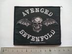 Avenged Sevenfold Death bat patch a32  official 2011, Zo goed als nieuw, Kleding, Verzenden