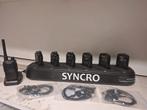 Syncro set SV-5, met: 6 SV-5 portofoons en 6vaks groepslader, Ophalen of Verzenden, Gebruikt