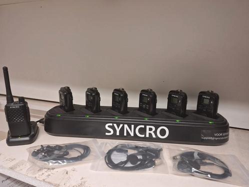 Syncro set SV-5, met: 6 SV-5 portofoons en 6vaks groepslader, Telecommunicatie, Portofoons en Walkie-talkies, Gebruikt, Ophalen of Verzenden
