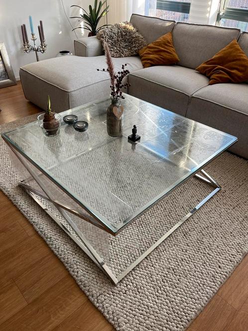 Erik Kuster EETAFEL EN SALONTAFEL, Huis en Inrichting, Tafels | Bijzettafels, Zo goed als nieuw, 60 cm of meer, 75 cm of meer