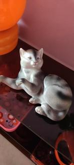 Keramische kat, Verzamelen, Beelden en Beeldjes, Ophalen, Zo goed als nieuw, Dier