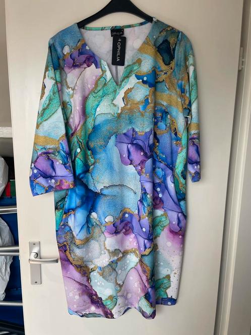 Nieuwe jurk Yara aquarel lila dessin van ophilia div maten, Kleding | Dames, Grote Maten, Nieuw, Jurk, Paars, Verzenden