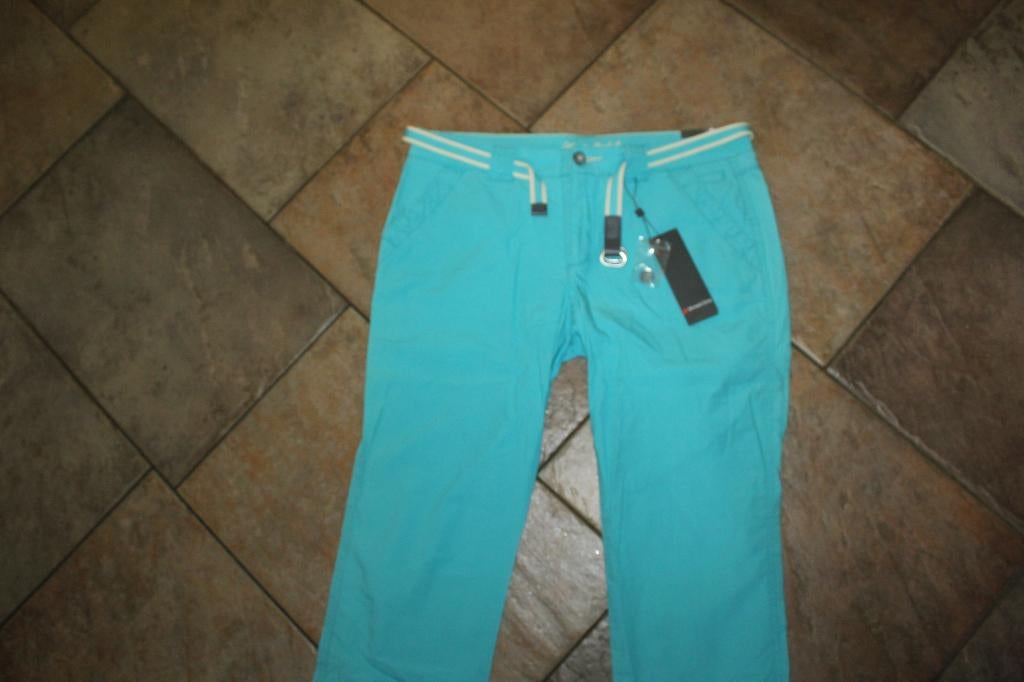 Street One Lotta blauwe broek met riem mt 38/32 KOOPJE, Maat 38/40 (M), Blauw, ., Street One