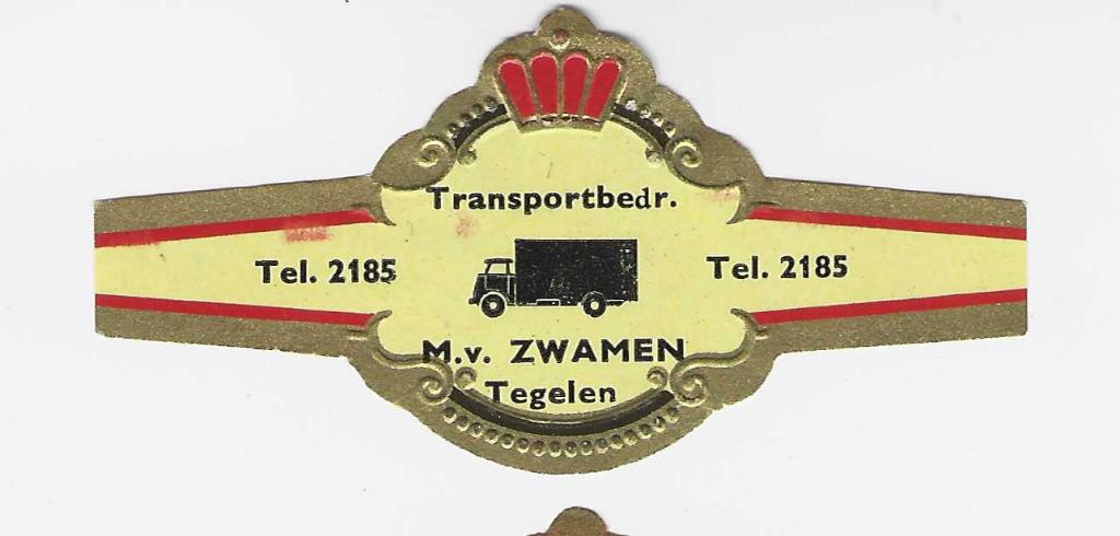 abonnee 1 - 133-  transport zwamen  tegelen, Verzamelen, Ophalen of Verzenden, Sigarenbandjes