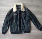 PME Legend Hudson Leren Flight Jacket Maat M, Ophalen, Maat 48/50 (M), Zwart, PME Legend