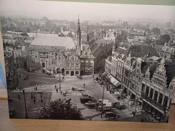 Wandplaat 100x70 cm Panorama Historisch Haarlem, Grote Markt beschikbaar voor biedingen