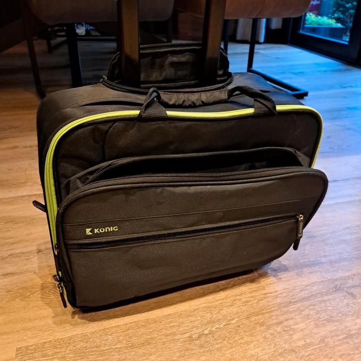 Konig laptop Trolley Tas - Zwart, Sieraden, Tassen en Uiterlijk, Koffers, Zo goed als nieuw, Overige materialen, Minder dan 50 cm