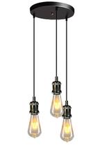 Nova Hanglamp - 3 fittingen - Zwart - Industrieël, Huis en Inrichting, Ophalen of Verzenden, Nieuw, Metaal