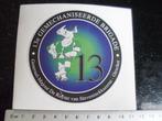 sticker 13e gemechaniseerde brigade oirschot logo neushoorn, Verzenden, Zo goed als nieuw, Bedrijf of Vereniging