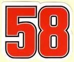 Marco Simoncelli Super Sic 58 sticker #1, Verzenden