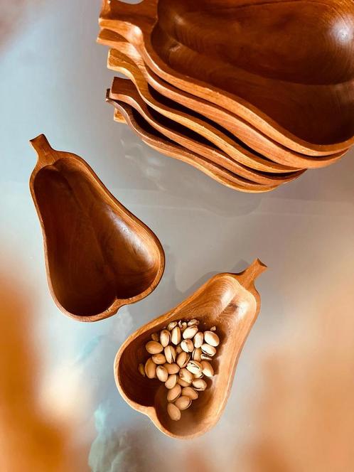 € 6,95 p.s.  HOUTEN PEER SCHAALTJES, Antiek en Kunst, Antiek | Woonaccessoires, Ophalen of Verzenden