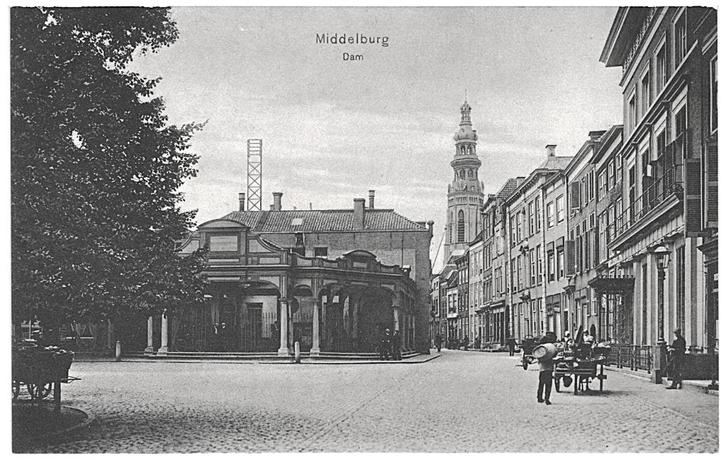 700400 Middelburg Dam Zeeland Nette oude kaart onbeschreven, Verzamelen, Ansichtkaarten | Nederland, Ongelopen, Zeeland, Ophalen of Verzenden