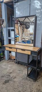 Stalen Kaptafel / Kapperstafel met Spiegel, Ophalen