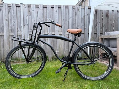 Zwarte Beachcruiser, Fietsen en Brommers, Fietsen | Cruisers en Lowriders, Zo goed als nieuw, Cruiser, Aluminium, Minder dan 47 cm