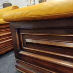 Antieke Hoekbank | Uniek model | Eikenhout | Echt leder, Overige maten, Hoekbank, 300 cm of meer, Hout