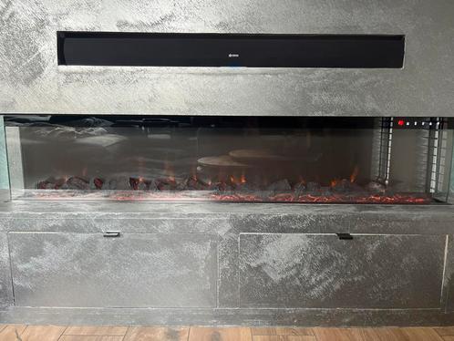 Elektrische Inbouwhaard 150cm, Huis en Inrichting, Haarden, Zo goed als nieuw, Elektrische haard, Ophalen