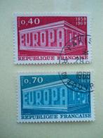 Frankrijk 1969 Europa serie Yv.1598-1599 gestempeld, Ophalen of Verzenden, Gestempeld