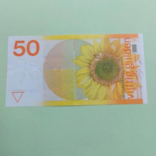 50 gulden biljet Zonnebloem uit 1982 in PR-, Postzegels en Munten, Bankbiljetten | Nederland, Los biljet, 50 gulden, Ophalen of Verzenden