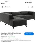 ZGAN Goossens Lederen Hoekbank Calvin - Groen - 295 x 235, Huis en Inrichting, Banken | Bankstellen, Ophalen, 250 tot 300 cm, Goossens hoekbank microleer groen industrieel stoer