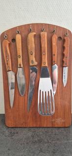 Messenset op plank vintage Knivman, Ophalen of Verzenden