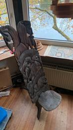 Hardhouten afrikaanse stoel, Huis en Inrichting, Ophalen, Gebruikt, Bruin, Tribal