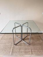 Space Age Tafel - Bauhaus - Buisframe - Retro - Midcentury, Huis en Inrichting, Gebruikt, 50 tot 100 cm, Vierkant, 50 tot 100 cm