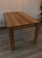 Eettafel donker eiken 160x90x80 - BİEDEN, Ophalen, Eikenhout, 50 tot 100 cm, Zo goed als nieuw