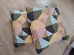 2 kussens 40cm meerkleurig, Ophalen of Verzenden, Zo goed als nieuw, Vierkant