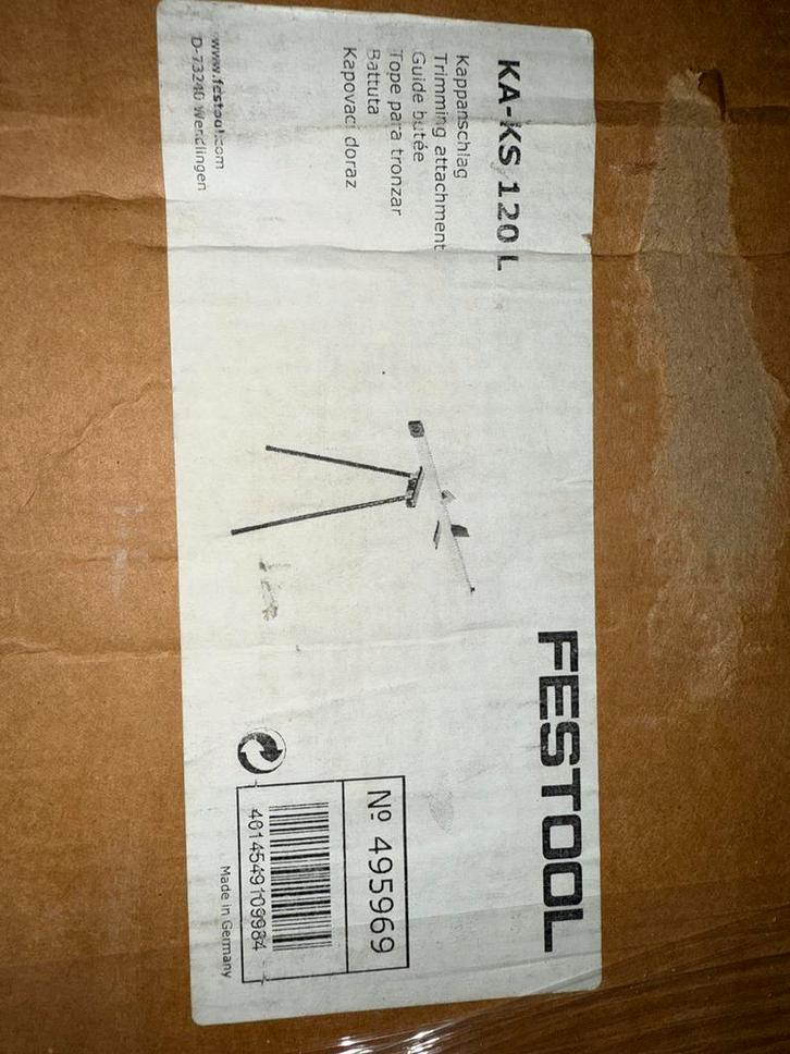 Festool Afkortaanslag KA-KS-L 495969 - Nieuw in doos, Doe-het-zelf en Verbouw, Gereedschap | Zaagmachines, Nieuw, Overige typen