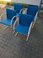 Dutch design set metaform  4 cirkel stoelen, Huis en Inrichting, Stoelen, Ophalen, Gebruikt, Stof, Vier