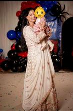 Indiase baljurk/dress/ feestjurk, Kleding | Dames, Jurken, Maat 38/40 (M), Wit, Ophalen of Verzenden, Zo goed als nieuw