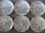 6 France Creil Montereau LM & Cie Verzamel Borden, Keramiek, Ophalen of Verzenden, Zo goed als nieuw, Bord(en)