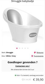 Shnuggle babybadje wit grijs 39 x 62 x 36 cm bad badje, Ophalen, Zo goed als nieuw, Badje