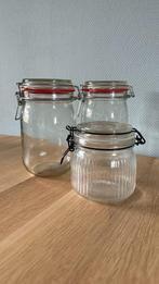 Weckpotten (3 stuks), Ophalen, Zo goed als nieuw, Glas, Pot, Bus of Blik
