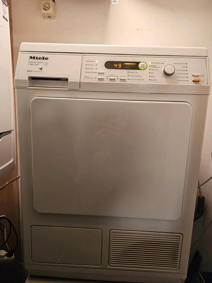 Miele Wasdroger T8827 WP EcoComfort, Witgoed en Apparatuur, Wasdrogers, Gebruikt, Condens, Voorlader, 6 tot 8 kg, 85 tot 90 cm