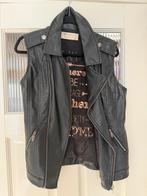 Zwarte Biker Gilet geperforeerd echt leer circle of trust L, Zwart, Maat 42/44 (L), Ophalen of Verzenden, Zo goed als nieuw