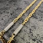 Prachtige 14k gouden massieve monte carlo ketting, Sieraden, Tassen en Uiterlijk, Kettingen, Ophalen of Verzenden, Nieuw, Goud
