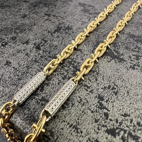 Prachtige 14k gouden massieve monte carlo ketting, Sieraden, Tassen en Uiterlijk, Kettingen, Nieuw, Goud, Ophalen of Verzenden