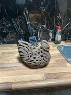 Gietijzeren waxinelichthouder, Huis en Inrichting, Woonaccessoires | Kandelaars en Kaarsen, Ophalen of Verzenden, Gebruikt, Metaal