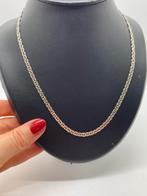 Z849 Prachtige zilveren schakelketting 51 cm, Ophalen of Verzenden, Zilver, Ketting