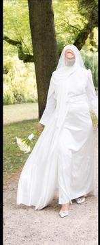 Witte Trouwjurk - Gemeente Stijl, Ophalen of Verzenden, Zo goed als nieuw, Wit, Trouwjurk