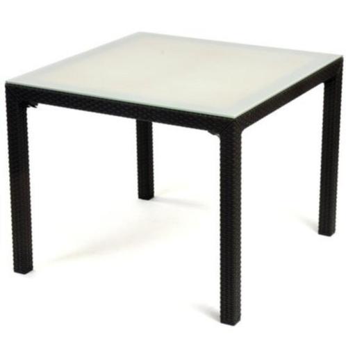 Keter Tuintafel sumatra antraciet plat wicker 94 x 94 x 74, Tuin en Terras, Tuinmeubel-accessoires, Gebruikt, Ophalen