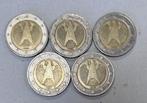 5 keer  2 euro munten Duitsland – 2002 – Mint A, D, F, G, J., Ophalen of Verzenden, Duitsland, 2 euro, Setje